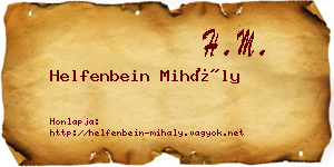 Helfenbein Mihály névjegykártya
