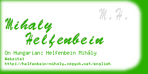 mihaly helfenbein business card